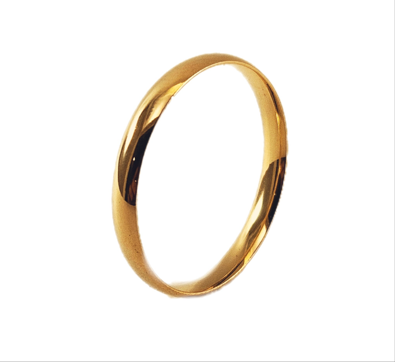 Aliança em Ouro 18K Semi Anatômica light 2,50mm