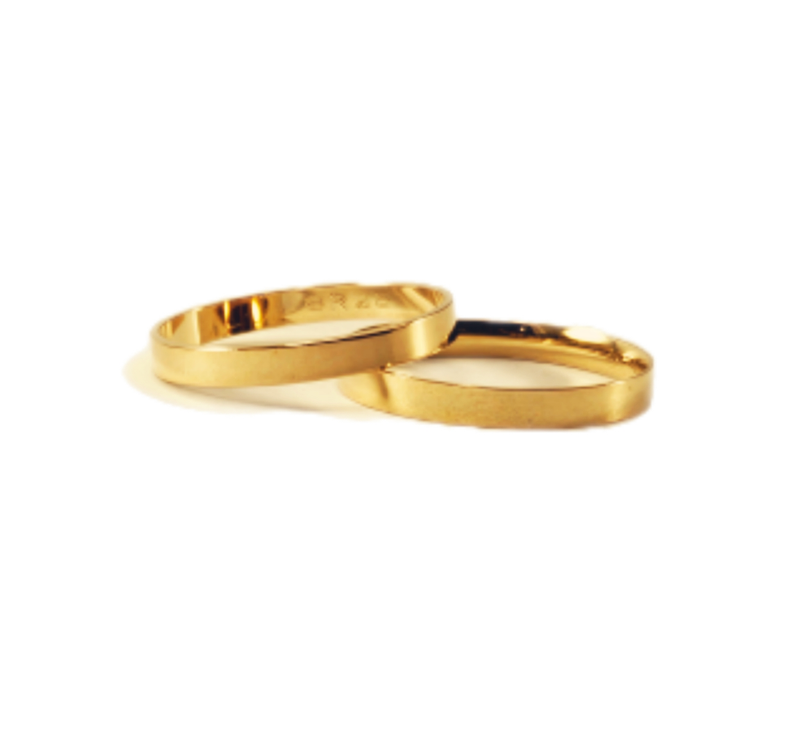 Aliança em Ouro 18k Reta 3,00mm