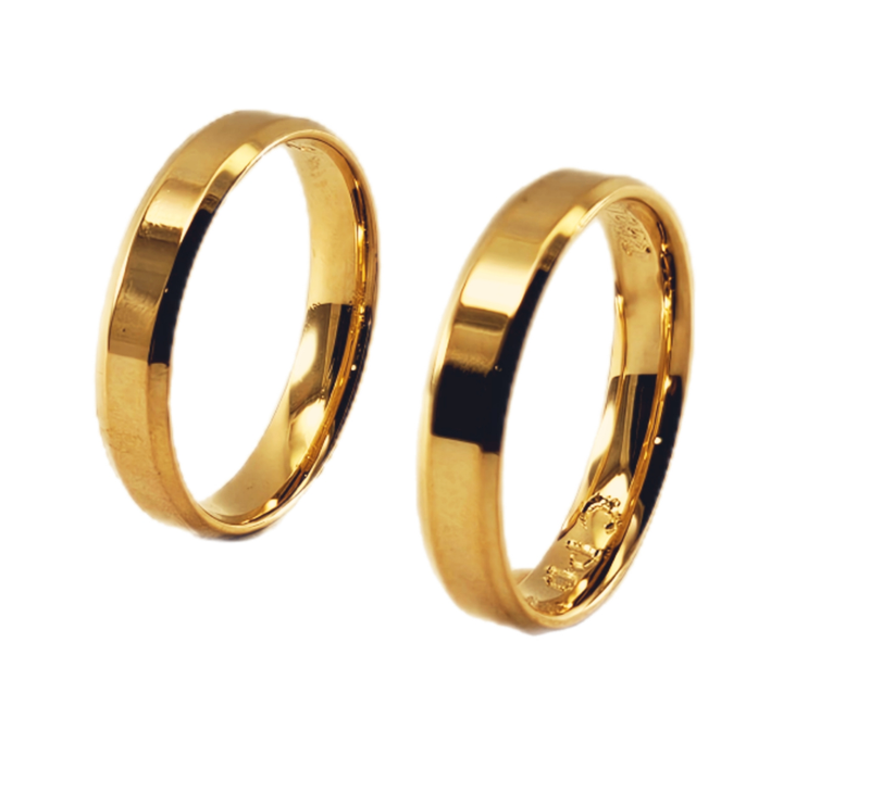 Aliança em Ouro 18k Anatômica Chanfrada 5,00mm