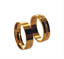 Aliança em Ouro 18k Clássica Reta 5,50mm com 11 Brilhantes