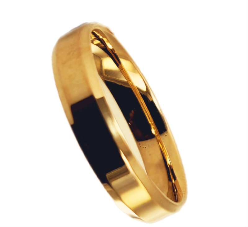 Aliança em Ouro 18k Anatômica Chanfrada 5,00mm
