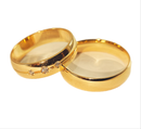 Aliança em Ouro 18k Tradicional 5,00mm com filete central e 03 Brilhantes