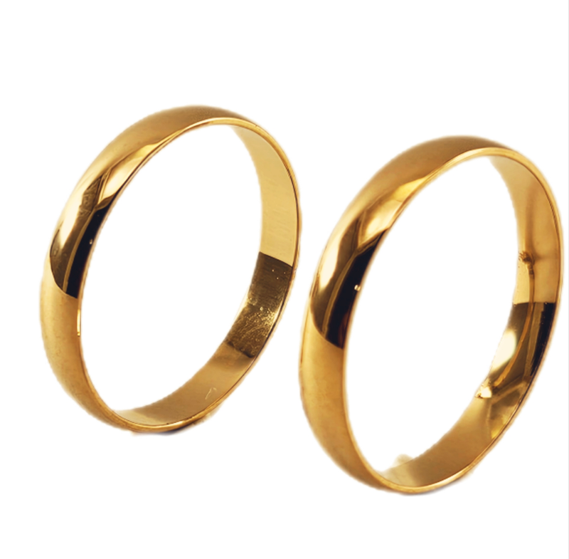 Aliança em Ouro 18k  Anatômica 3,00 mm
