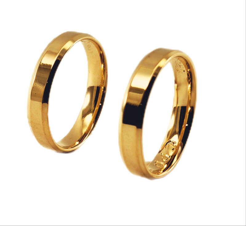 Aliança em Ouro 18k Anatômica Chanfrada 5,00mm