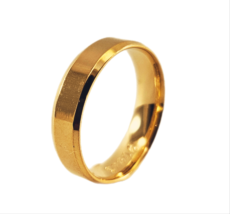 Aliança em Ouro 18k Anatômica Chanfrada 5,00mm