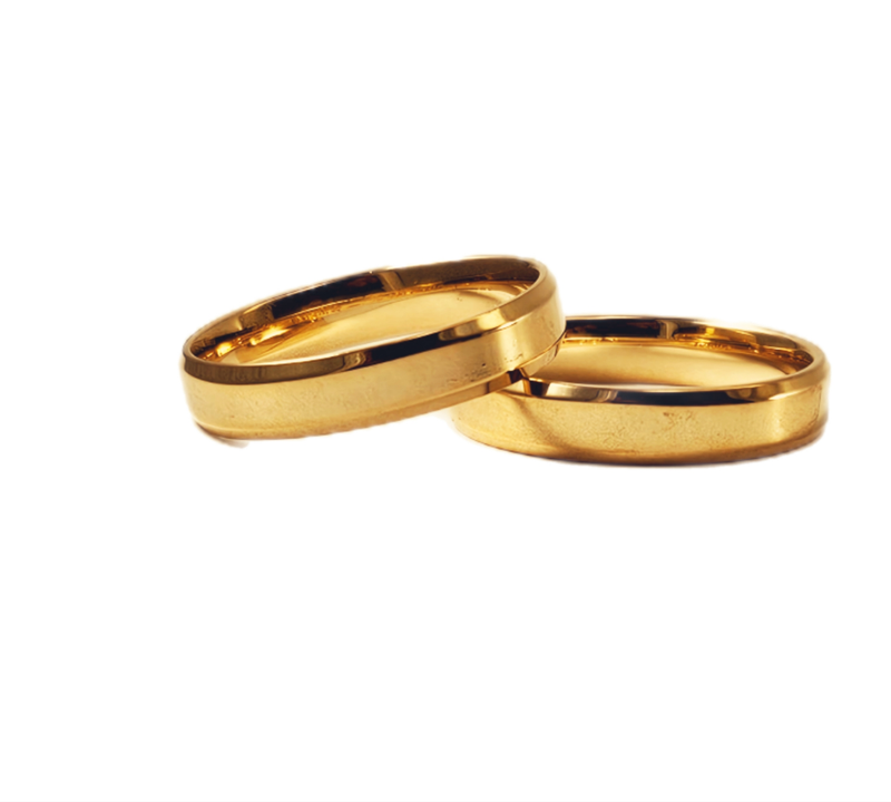 Aliança em Ouro 18k Anatômica Chanfrada 5,00mm