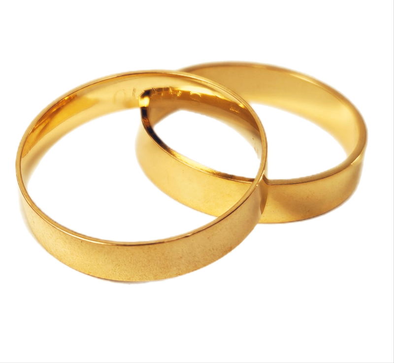 Aliança em Ouro 18k Reta light 5,00mm